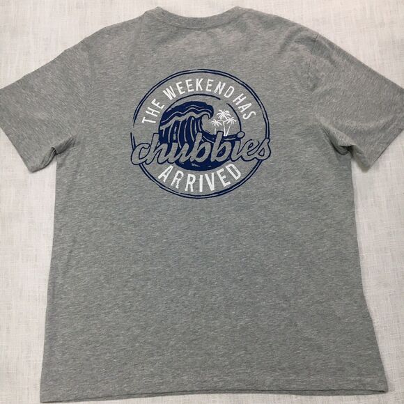 Chubbies Pocket T Shirt XL Double Graphic Weekend Has Arrived Surfer Beach - Picture 1 of 9